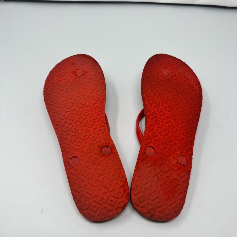 Tory Burch Red Blue Thong Flip Flops 10 - Picture 6 of 6